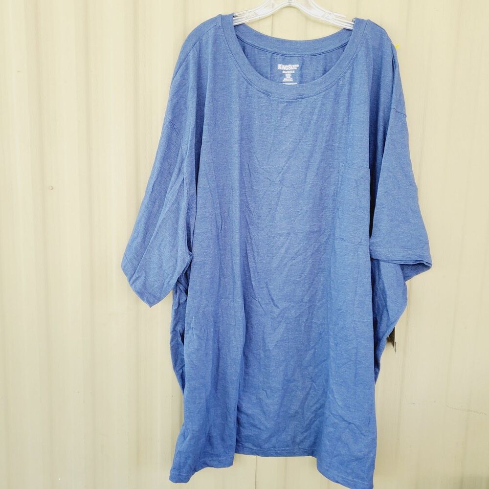 King Size Blue Short Sleeve Tshirt Size 8XL Big